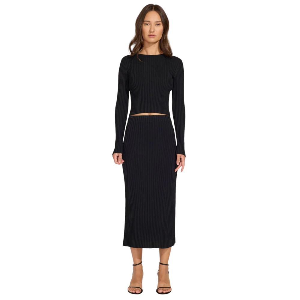 Solid & Striped Blackout Black The Landman Ribbed… - image 5